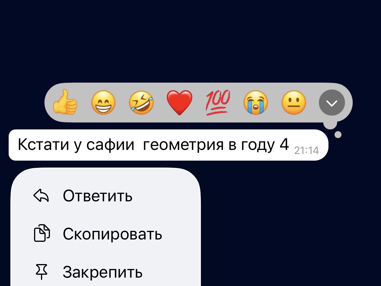 Отзыв ученика об улучшении оценки по геометрии